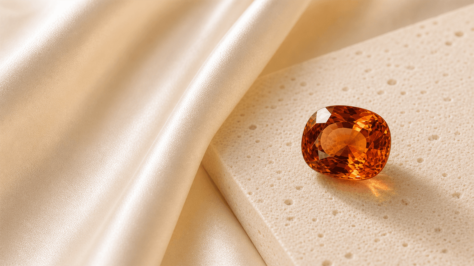 Hessonite Garnet gemstone study