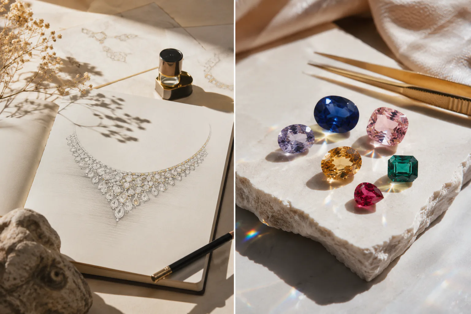 The Art of Line and Light: How Gemstones Shape a Design