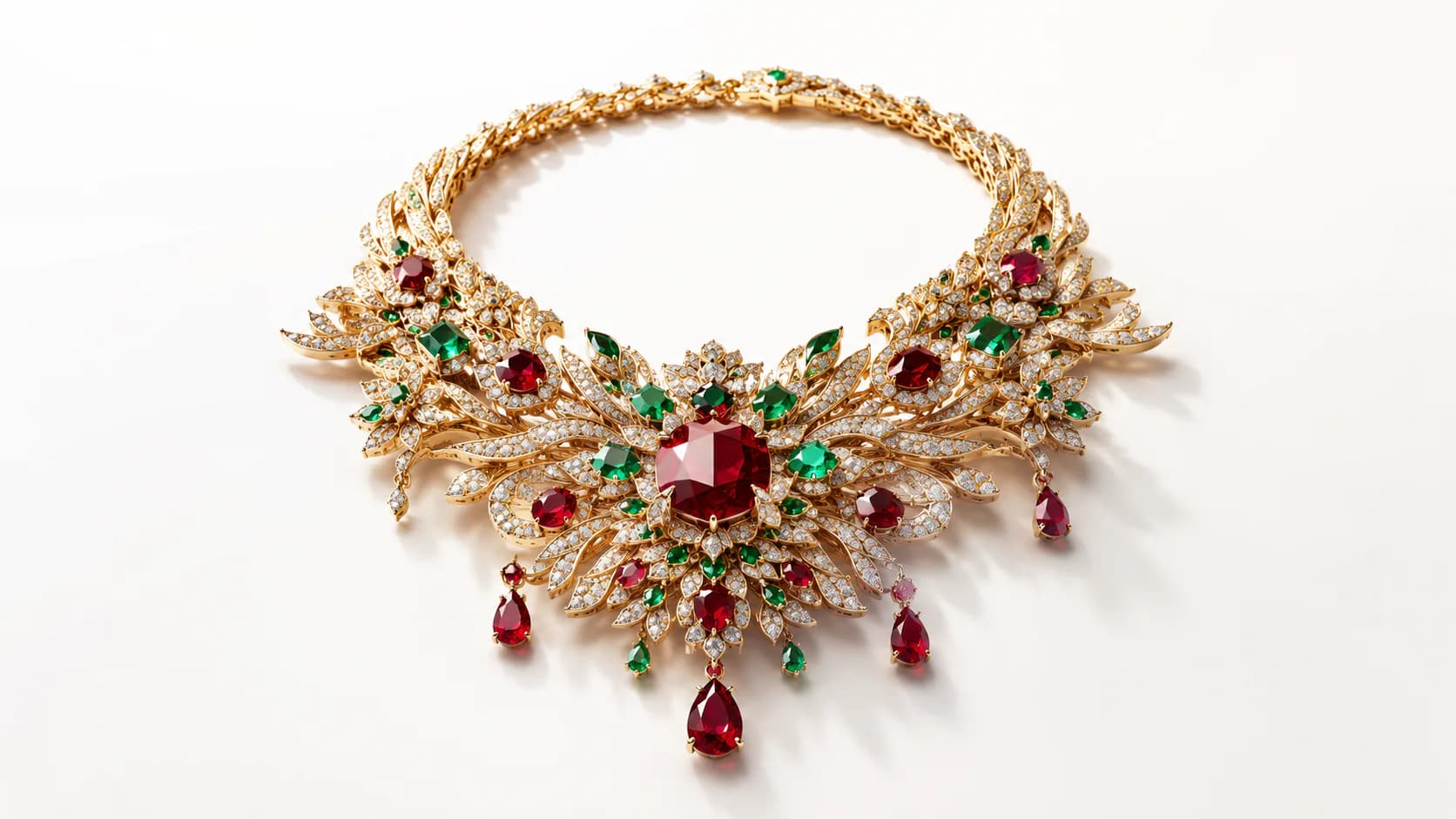 Desert Light Necklace high jewellery colour composition